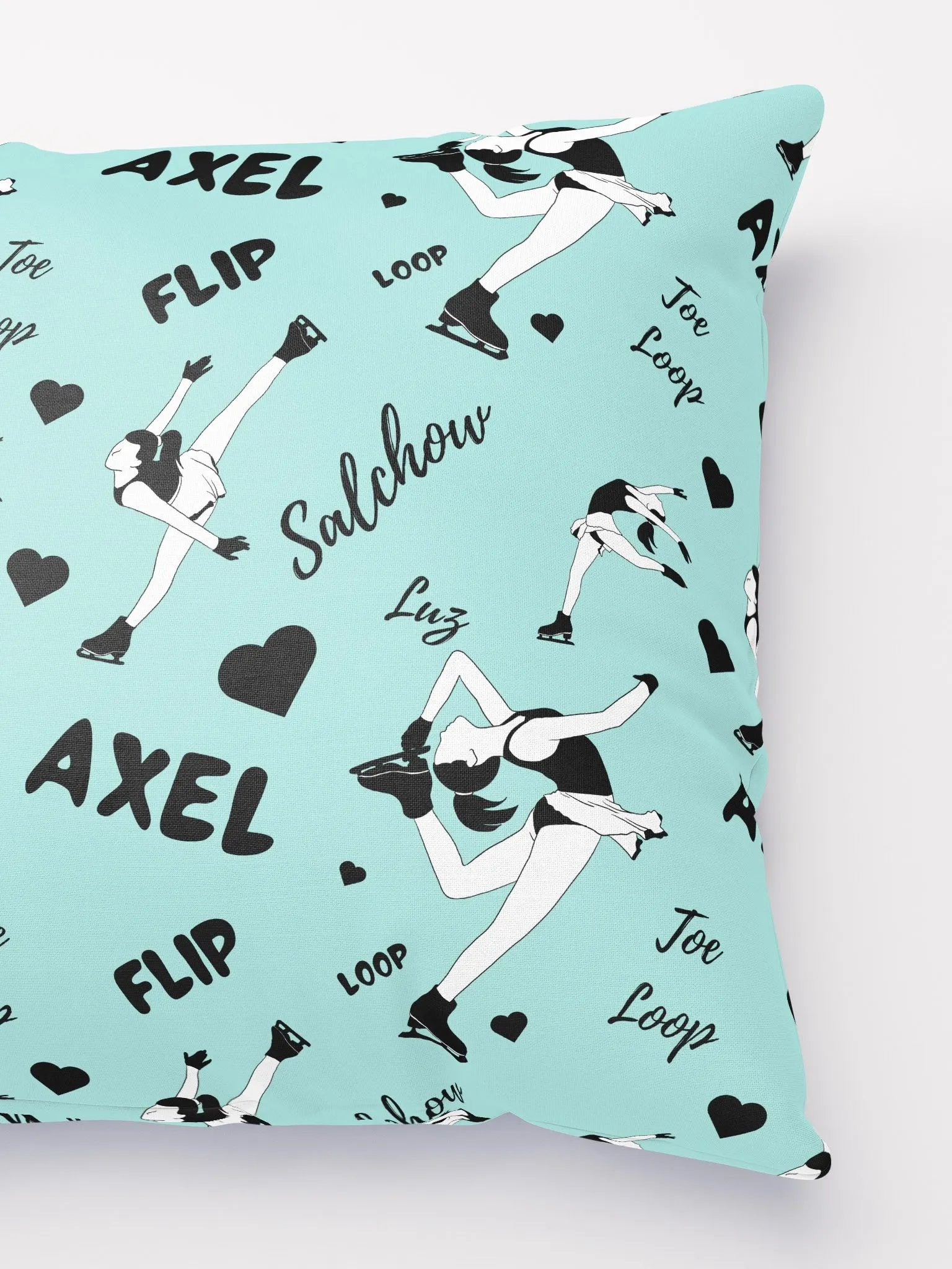 Ice Skating Passion Pillow Light Blue product image (3)