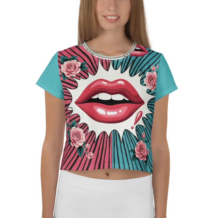 Roses & Lips Explosion Crop Tee product image (1)
