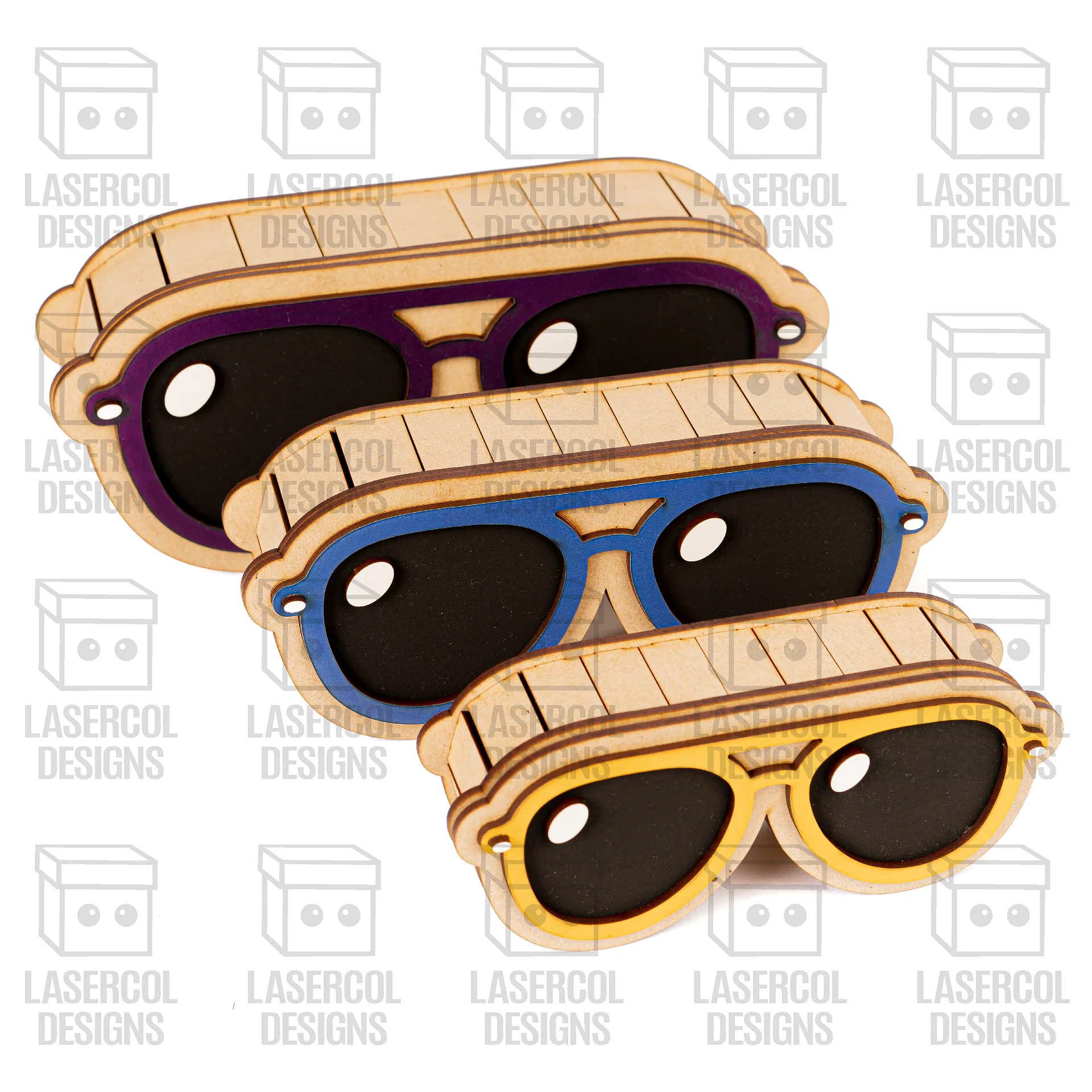 Glasses Shaped Boxes Bundle Set 1 & 2 - Laser Cut Files product image (10)