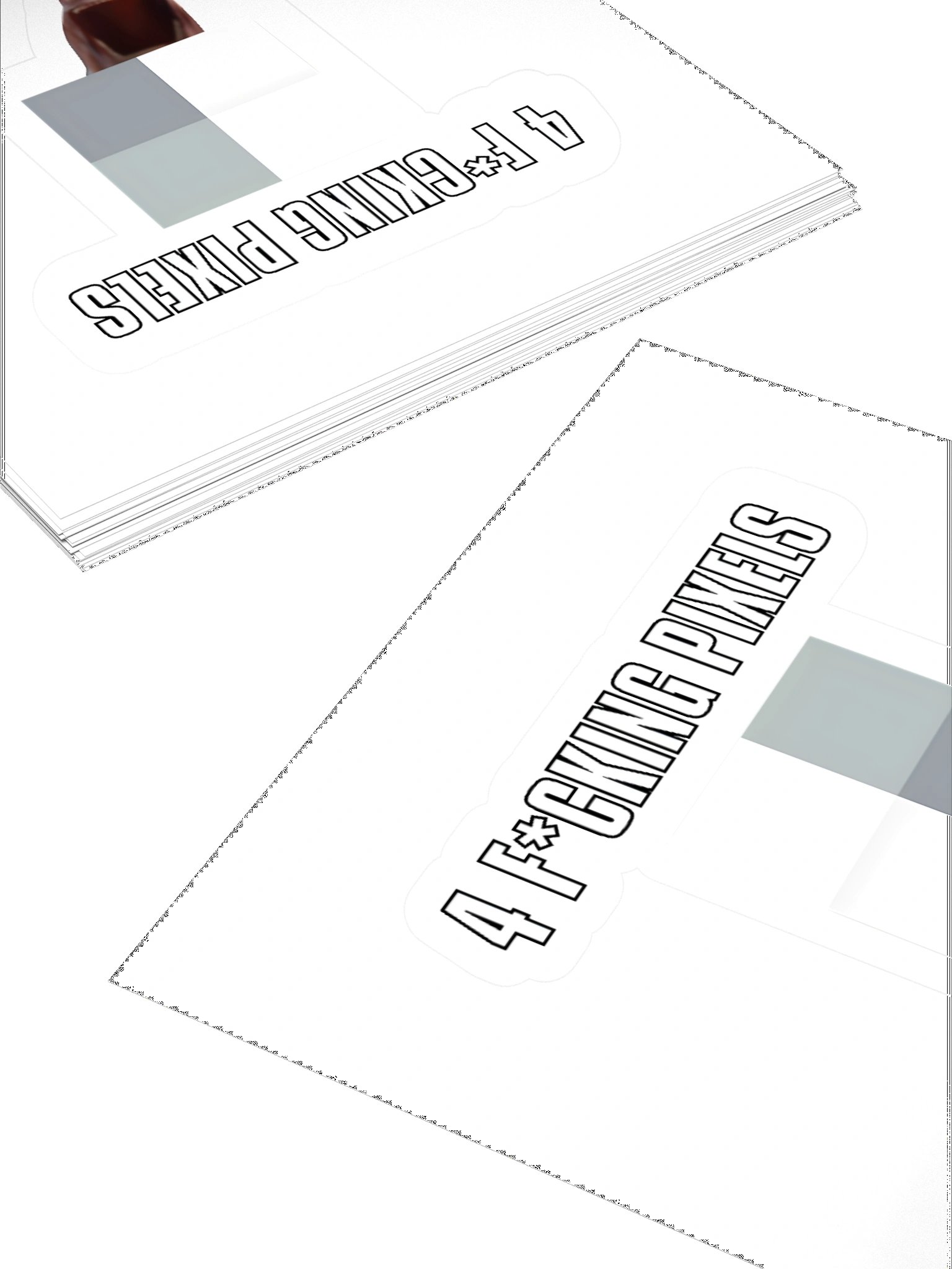 4 F'ing Pixels Sticker product image (4)