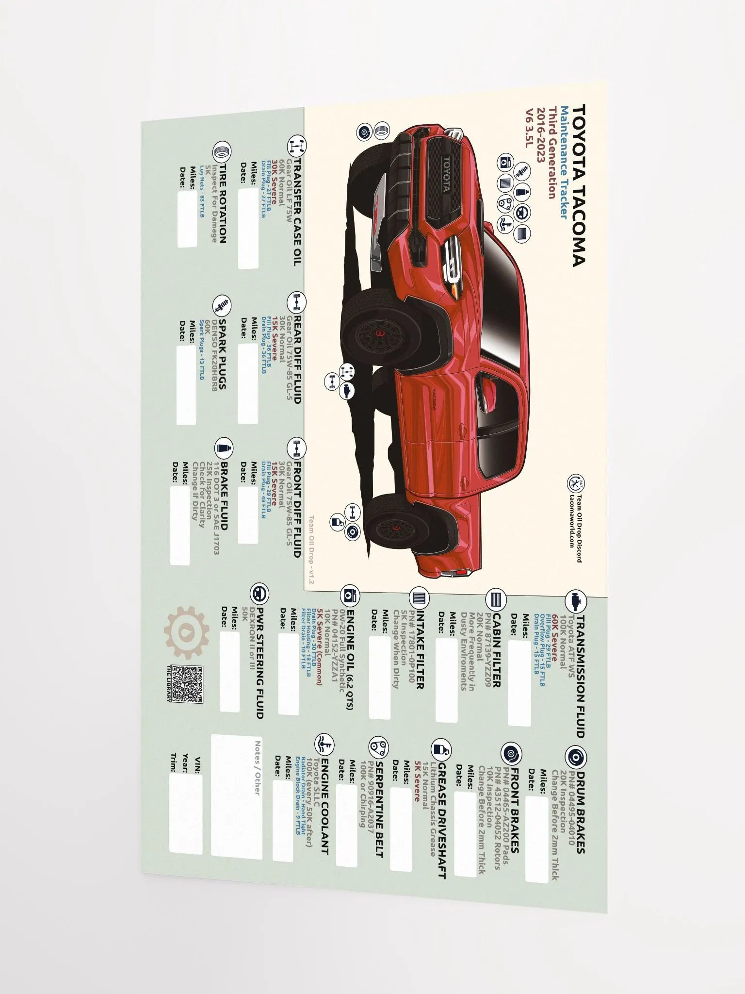 3RD GEN MAINTENANCE TRACKER V1.2 - Barcelona product image (4)