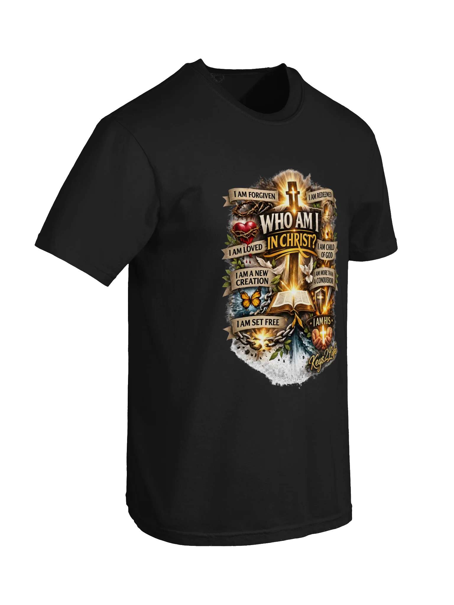 Who Am I in Christ Christian Tee product image (18)