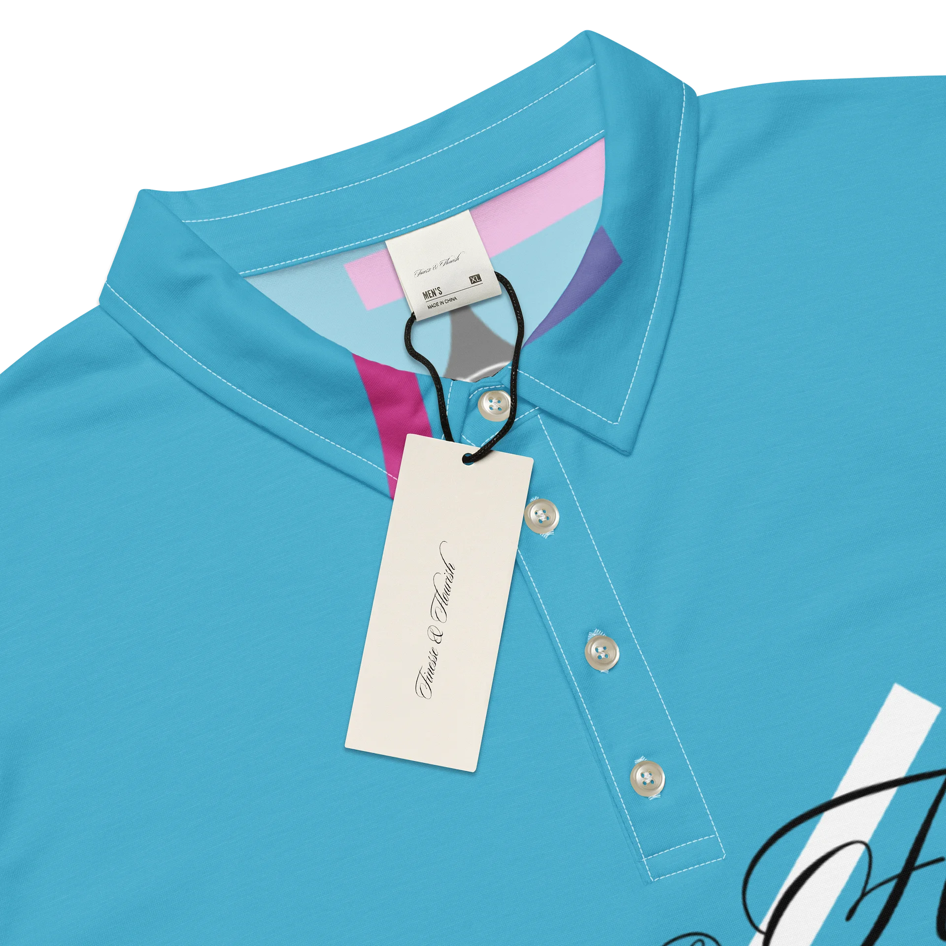 F&F Big Script 90 Slim Fit Polo Shirt (AQ) product image (4)