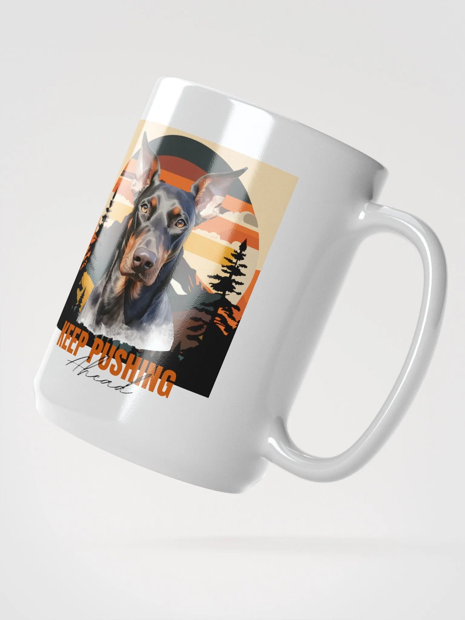 Keep Pushing Ahead Doberman Mug product image (4)