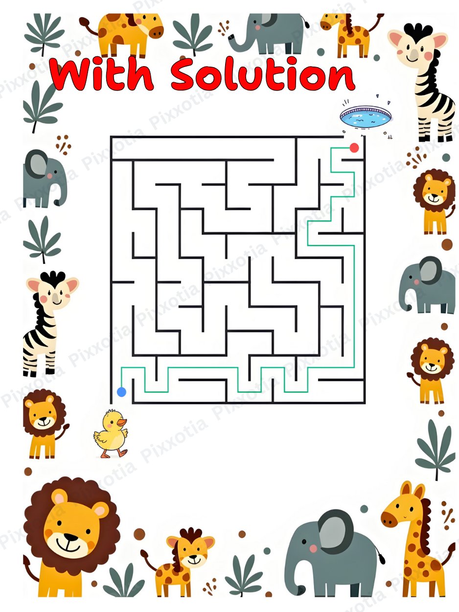 Maze Book for Kids PDF | Medium Level Mazes | Level 2 Printable product image (2)