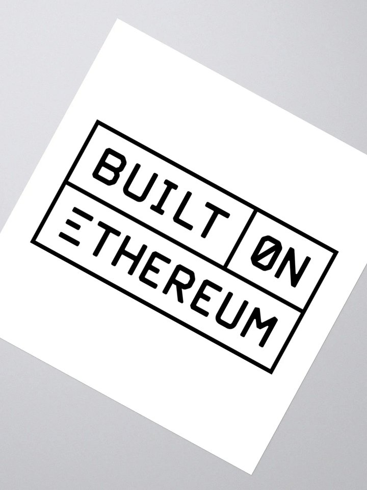 Built on Ethereum sticker white product image (2)