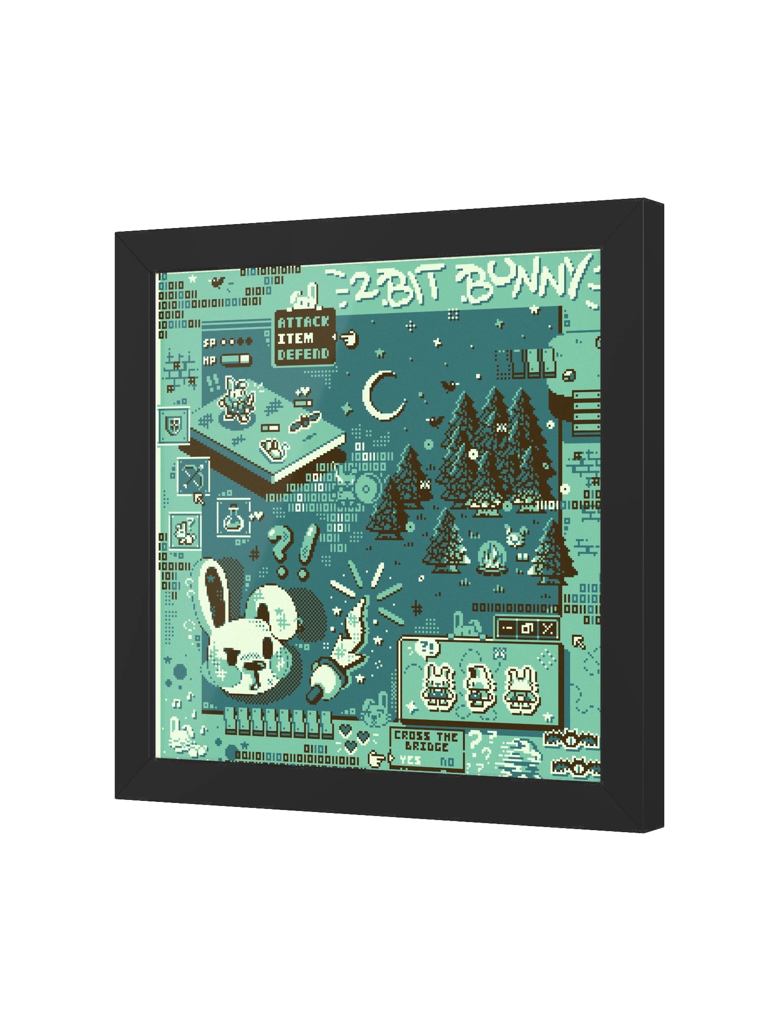 framed 2bit bunny print product image (2)