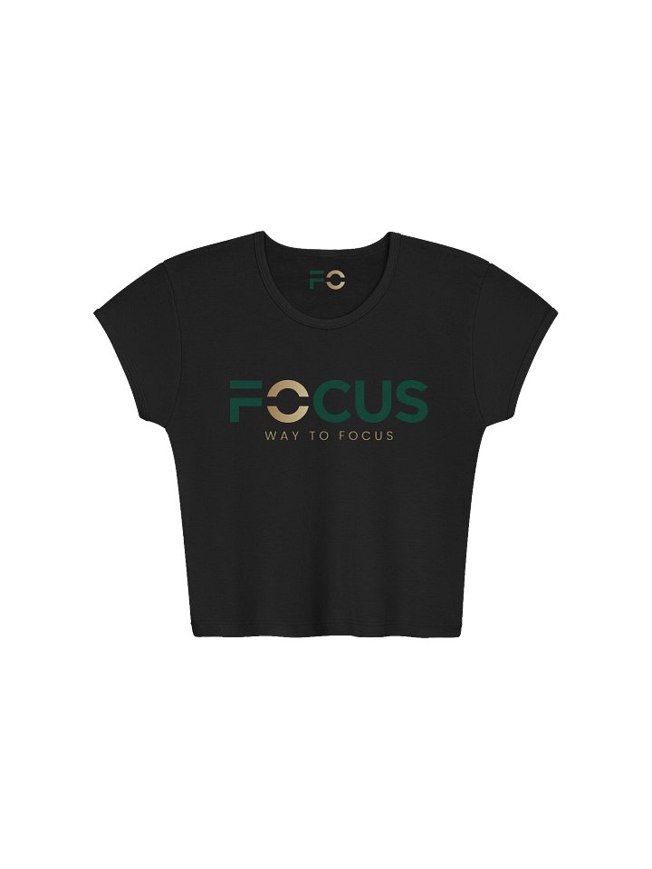 FOCUS Womens Crop Tee — Black product image (1)
