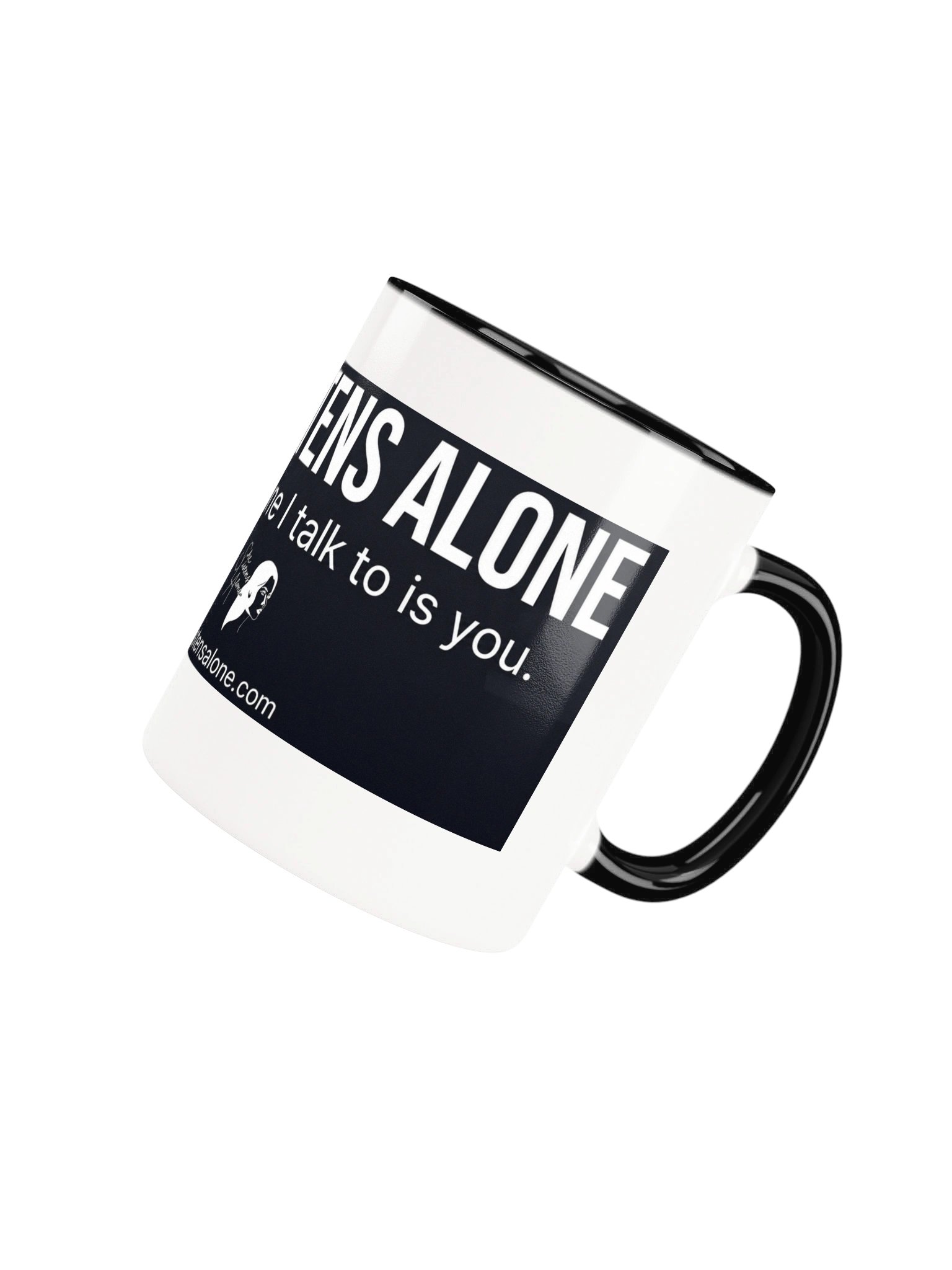 She Listens Alone White Glossy Mug product image (4)