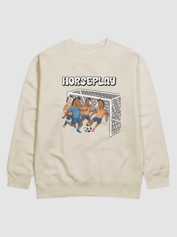 Horseplay - Horses Playing Soccer - Funny Wordplay Sweatshirt product image (4)