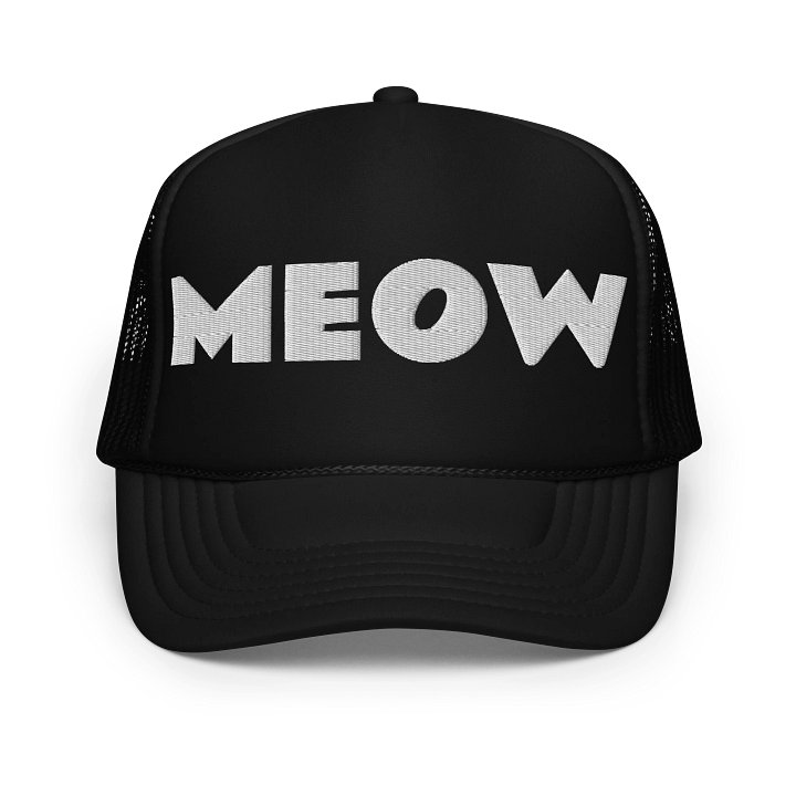 Embroidered MEOW Hat - White Thread Collection product image (1)