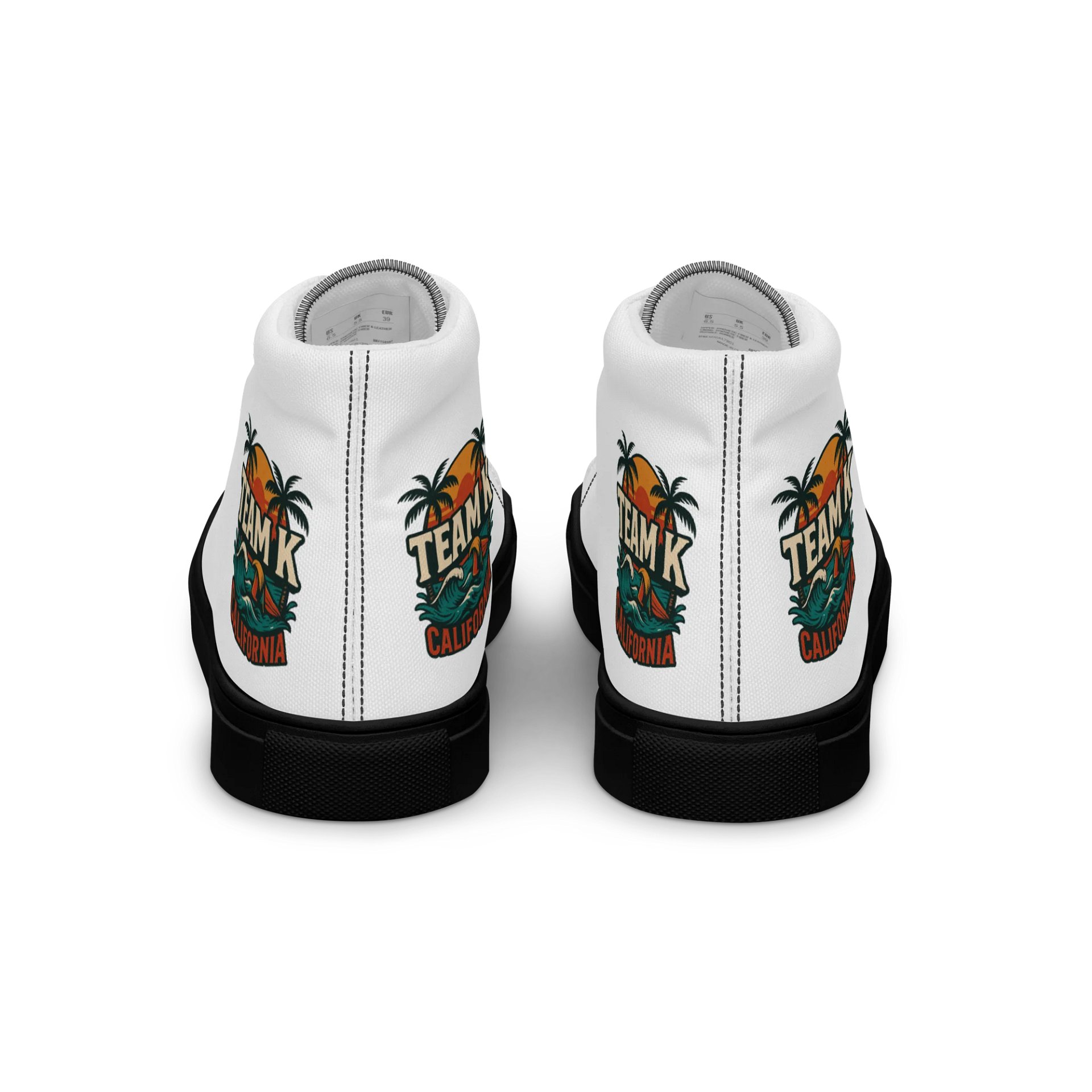 TEAM K CALIFORNIA Women's High Top Canvas Shoes product image (4)