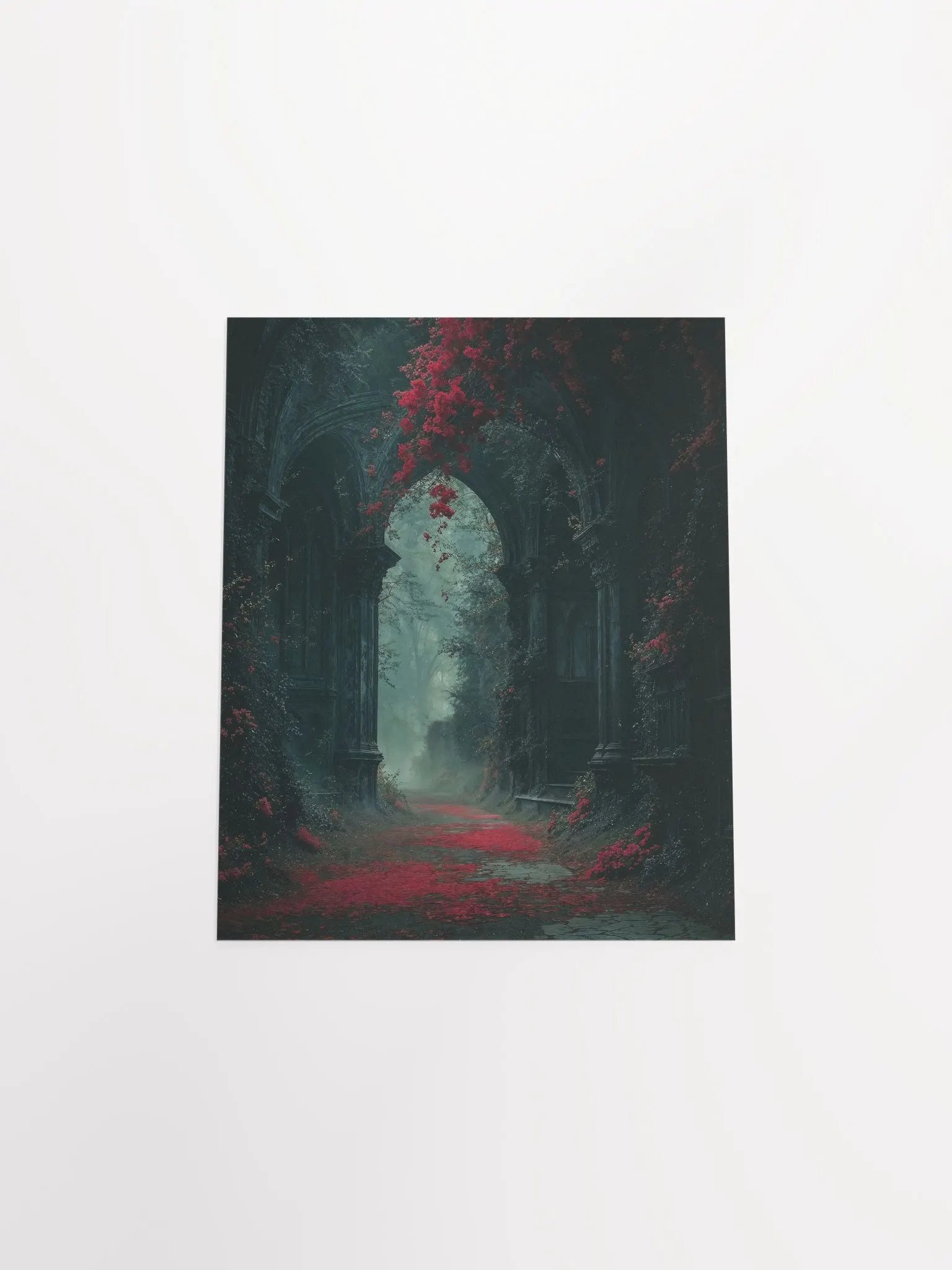 Gothic Archway Red Foliage Poster product image (27)