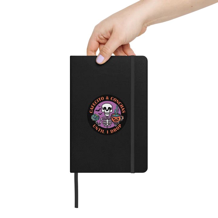 Cafecito and Conchas Halloween Skeleton Hardcover Bound Lined Notebook product image (2)