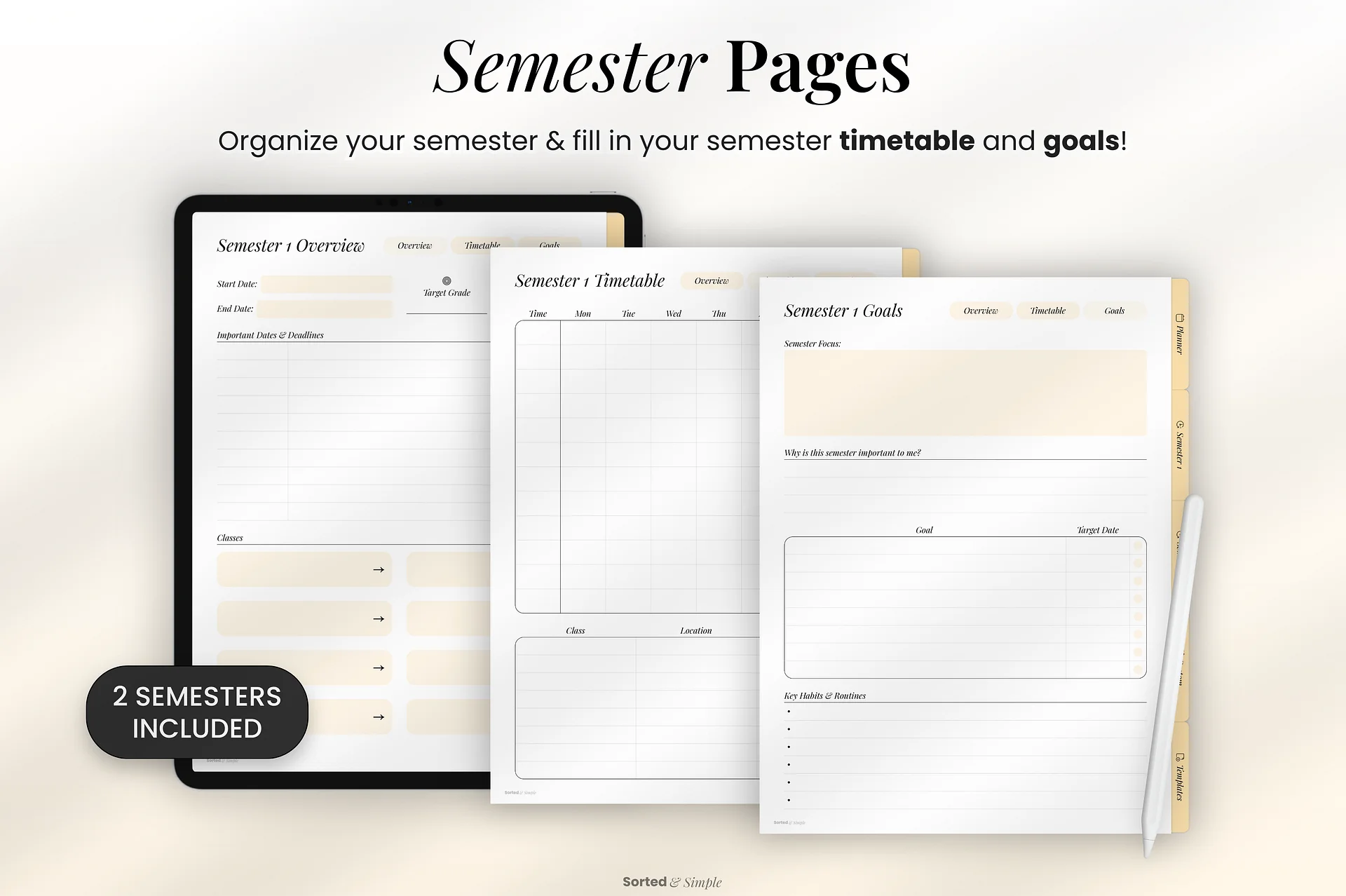 2026/2027 Student Planner - Soft Yellow product image (4)