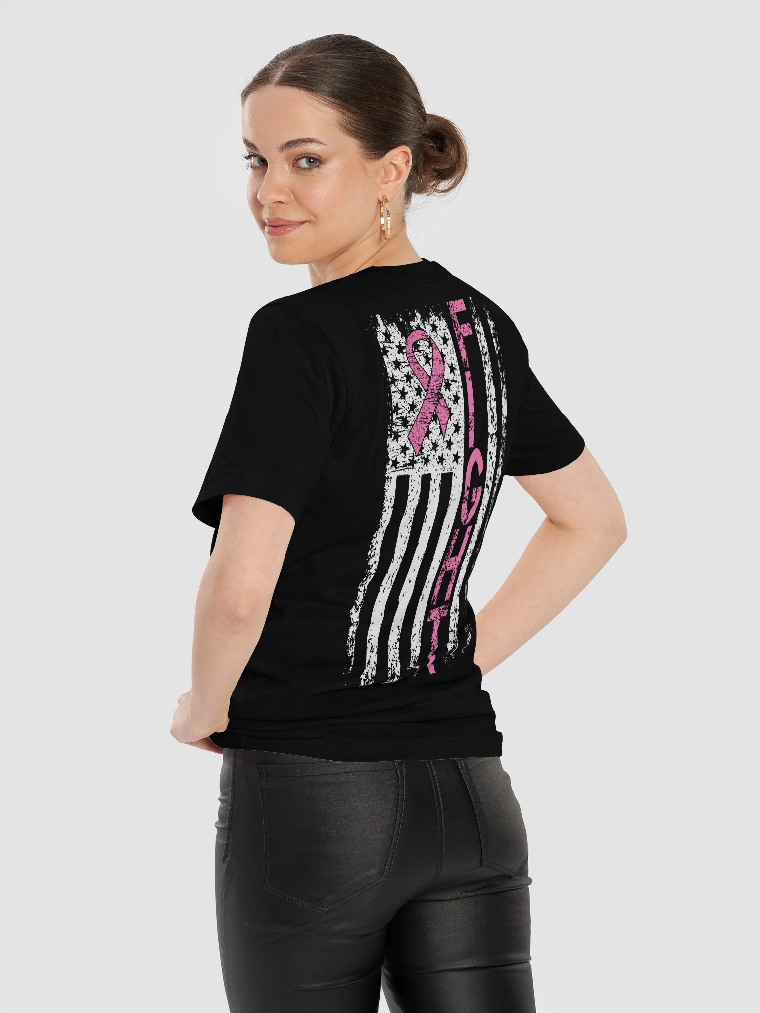 Pink Ribbon flag Awareness Tee product image (24)