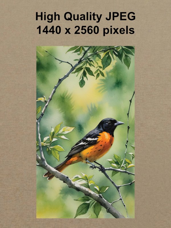 Baltimore Oriole Phone Wallpaper product image (2)