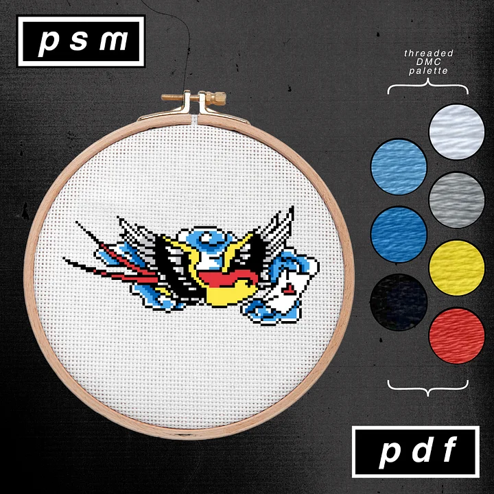 Mike 'Rollo' Malone Swallow Bird with Love Letter Pattern product image (1)