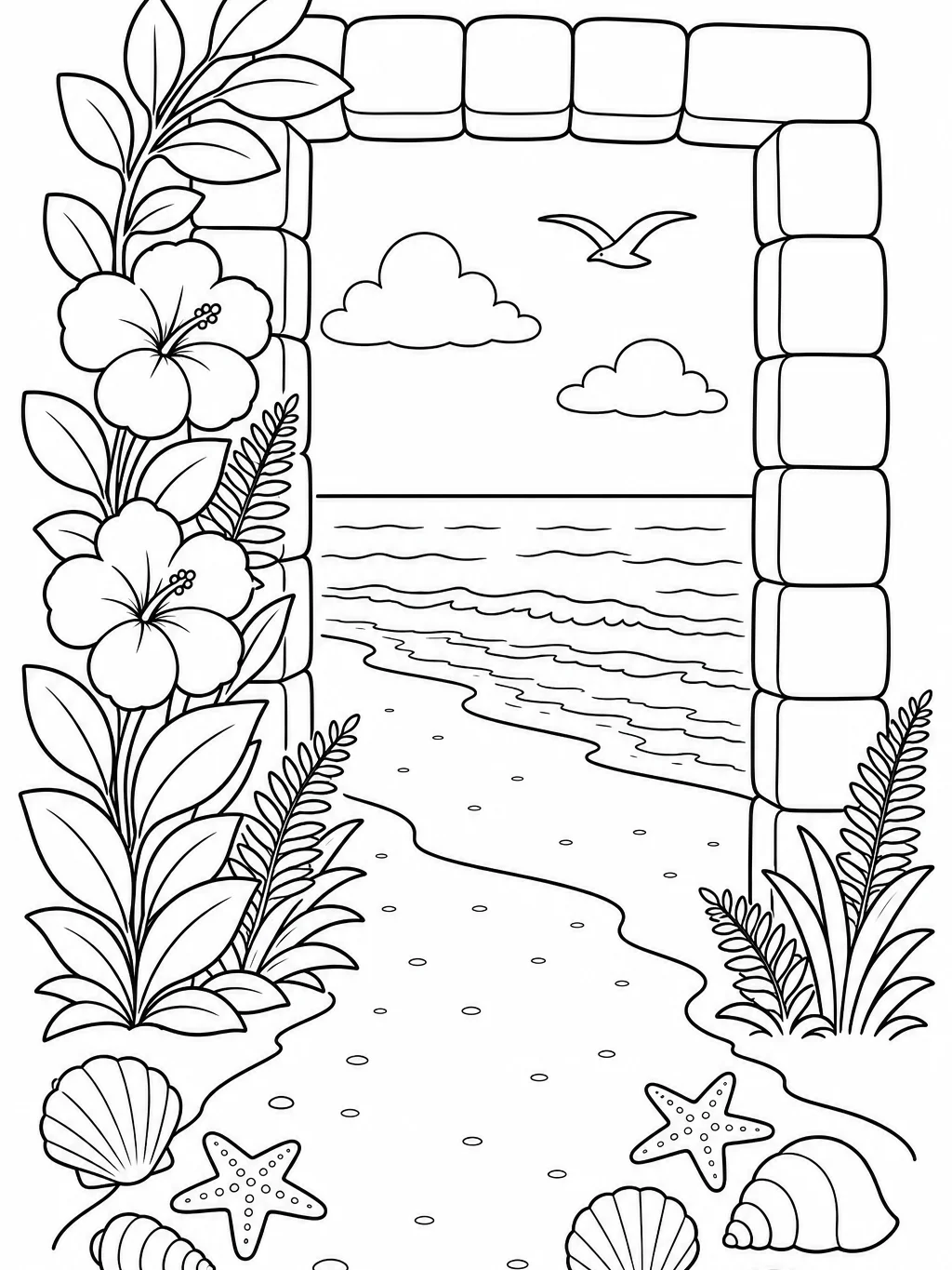 Shells and the Sea: 15 Easy Coastal Coloring Pages product image (2)