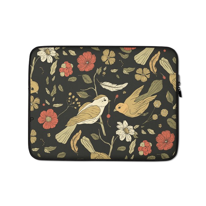 Vintage Birds & Flowers Laptop Sleeve product image (1)