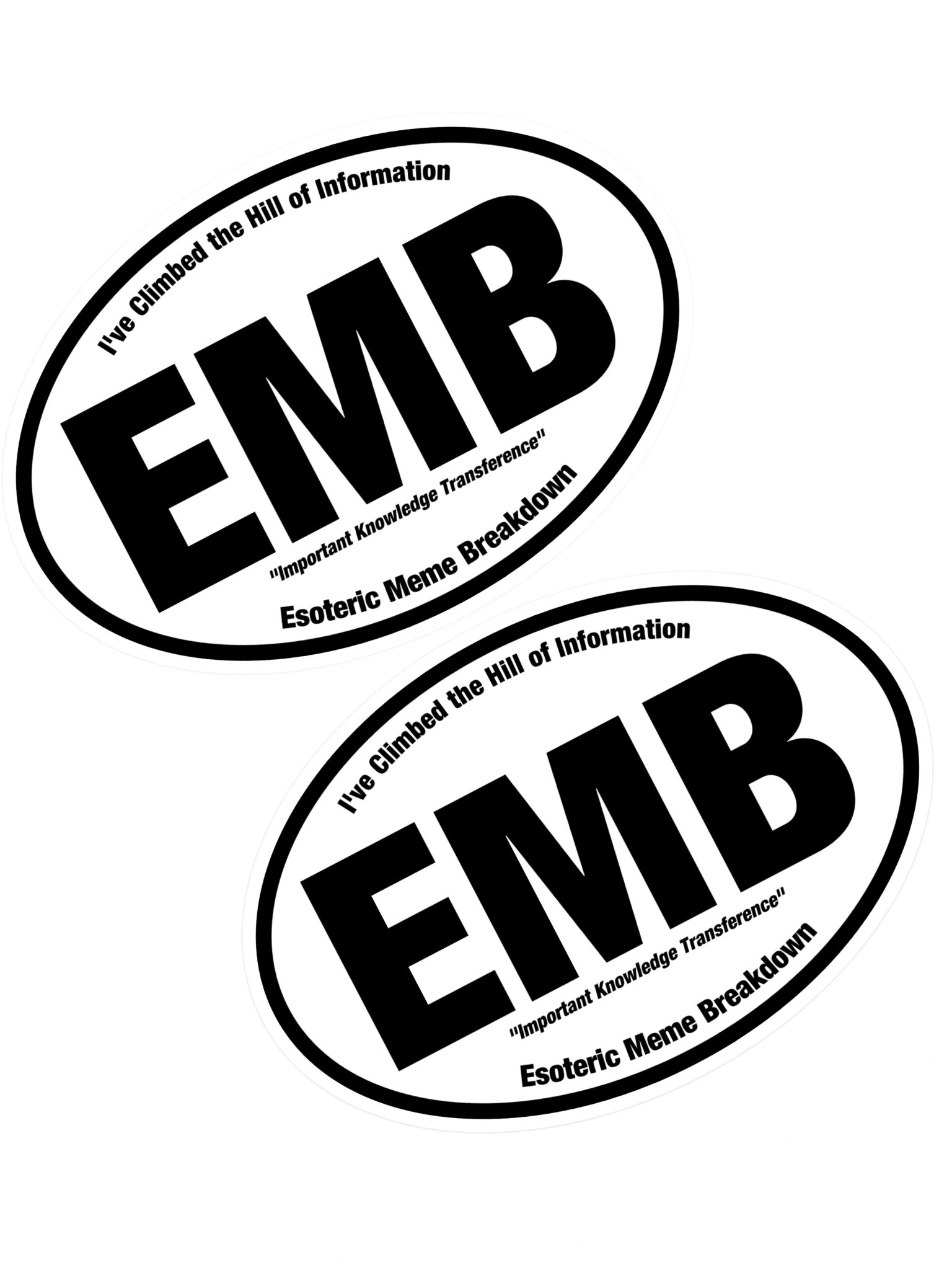 Esoteric Meme Breakdown "EMB" Sticker Sheet of Two (~5" wide) product image (1)