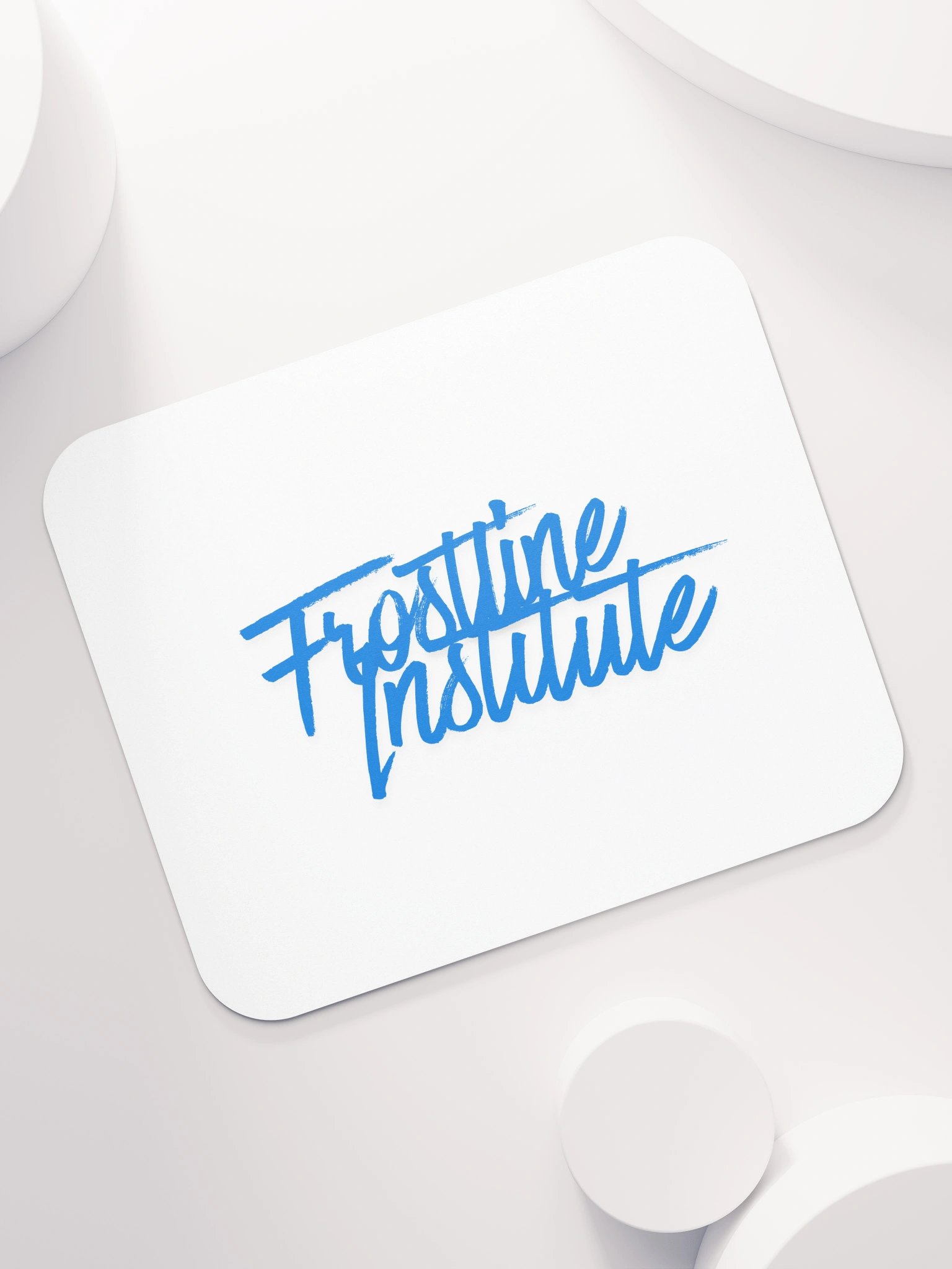 Frostline Logo Mouse Pad White product image (7)