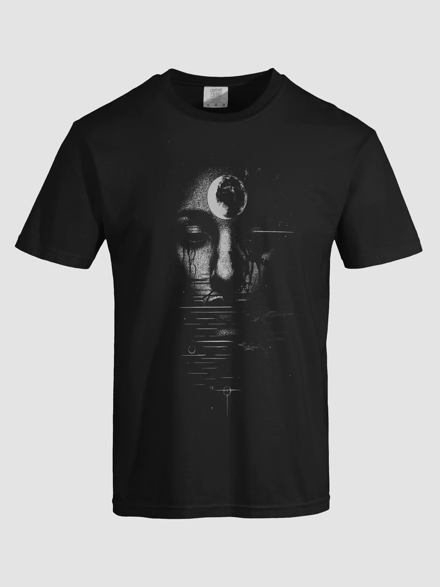 Moon Face Relic Black Short-Sleeve Graphic T-Shirt product image (7)