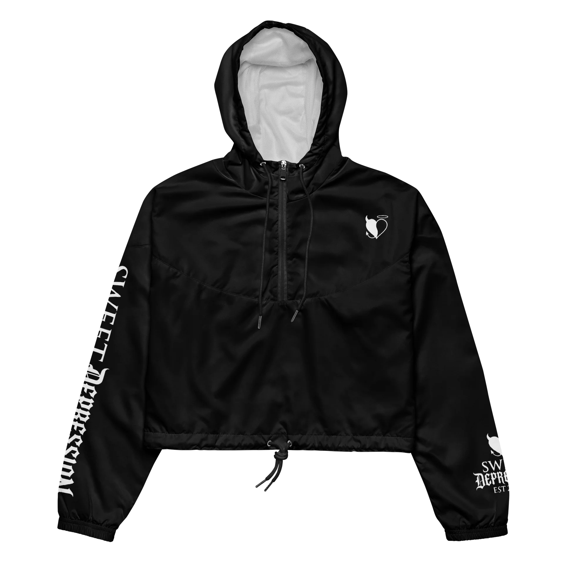 SWEET DEPRESSION EMBLEM WOMEN’S CROPPED WINDBREAKER product image (6)