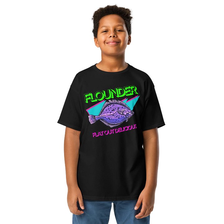 Flounder - Flat Out Delicious Radical Fishing Shirt product image (1)