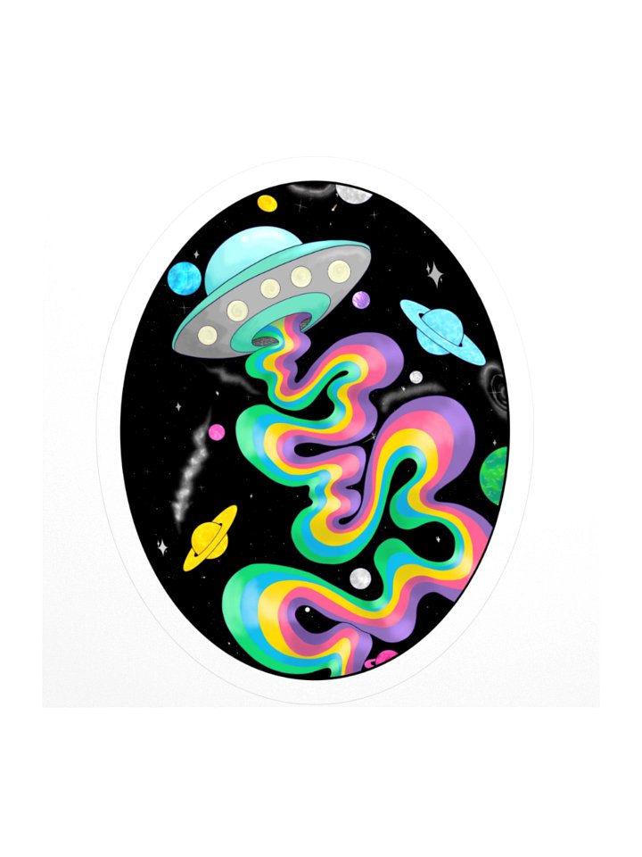 Retro Spaceship - Oval product image (1)