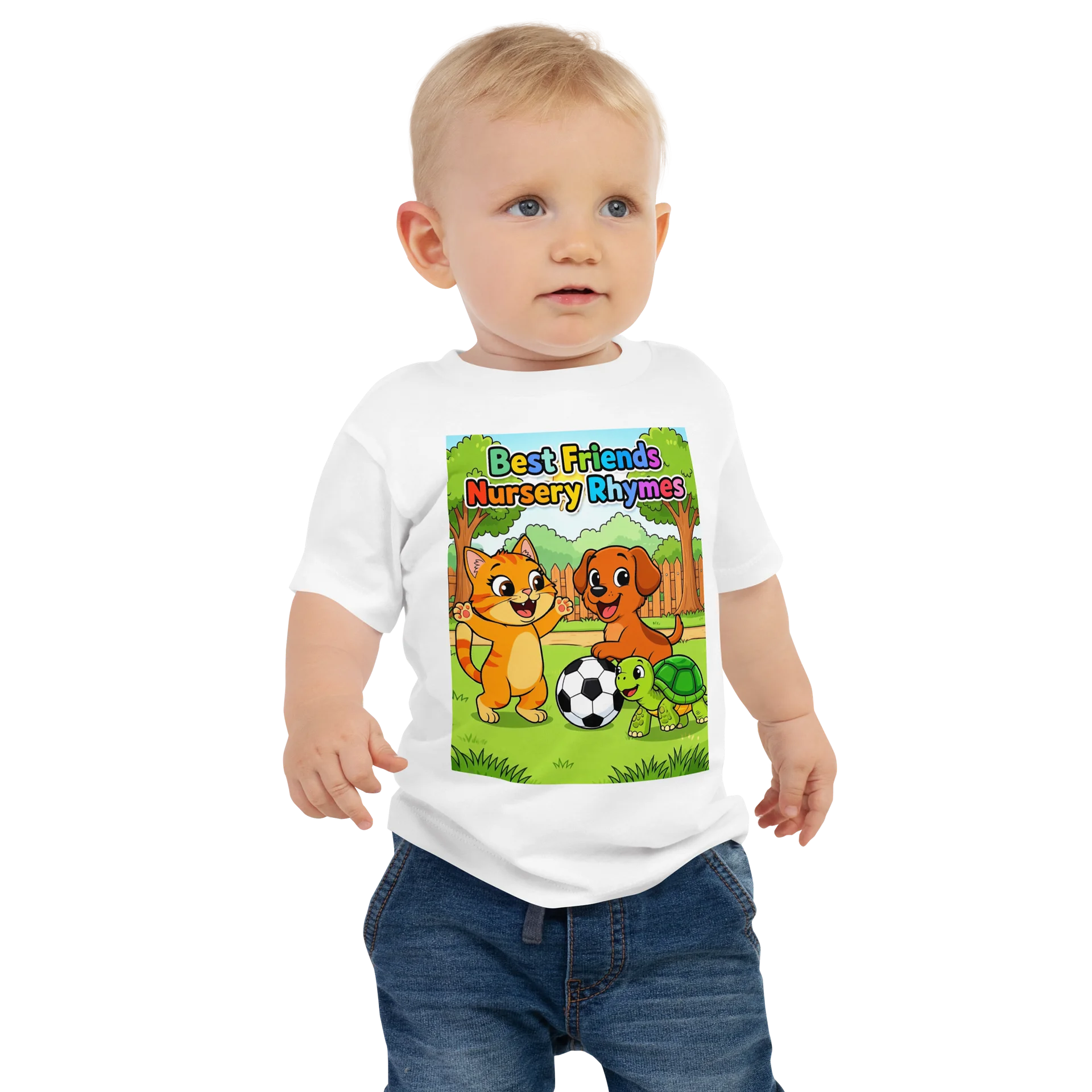 Kitten & Puppy Nursery Rhyme Baby T-shirt product image (1)