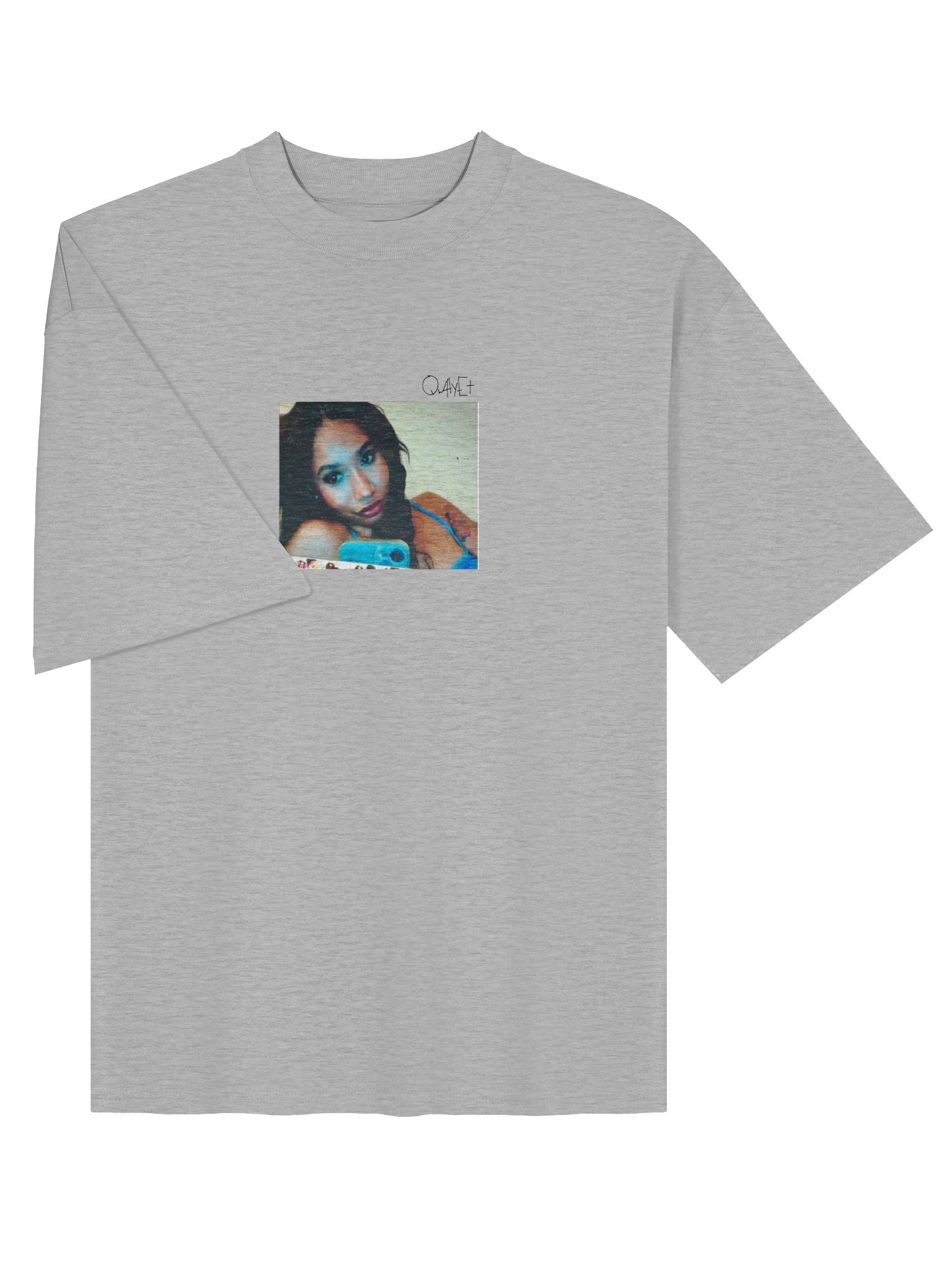QWHYET BADDIE Oversized Tee (BLACK LOGO) product image (7)