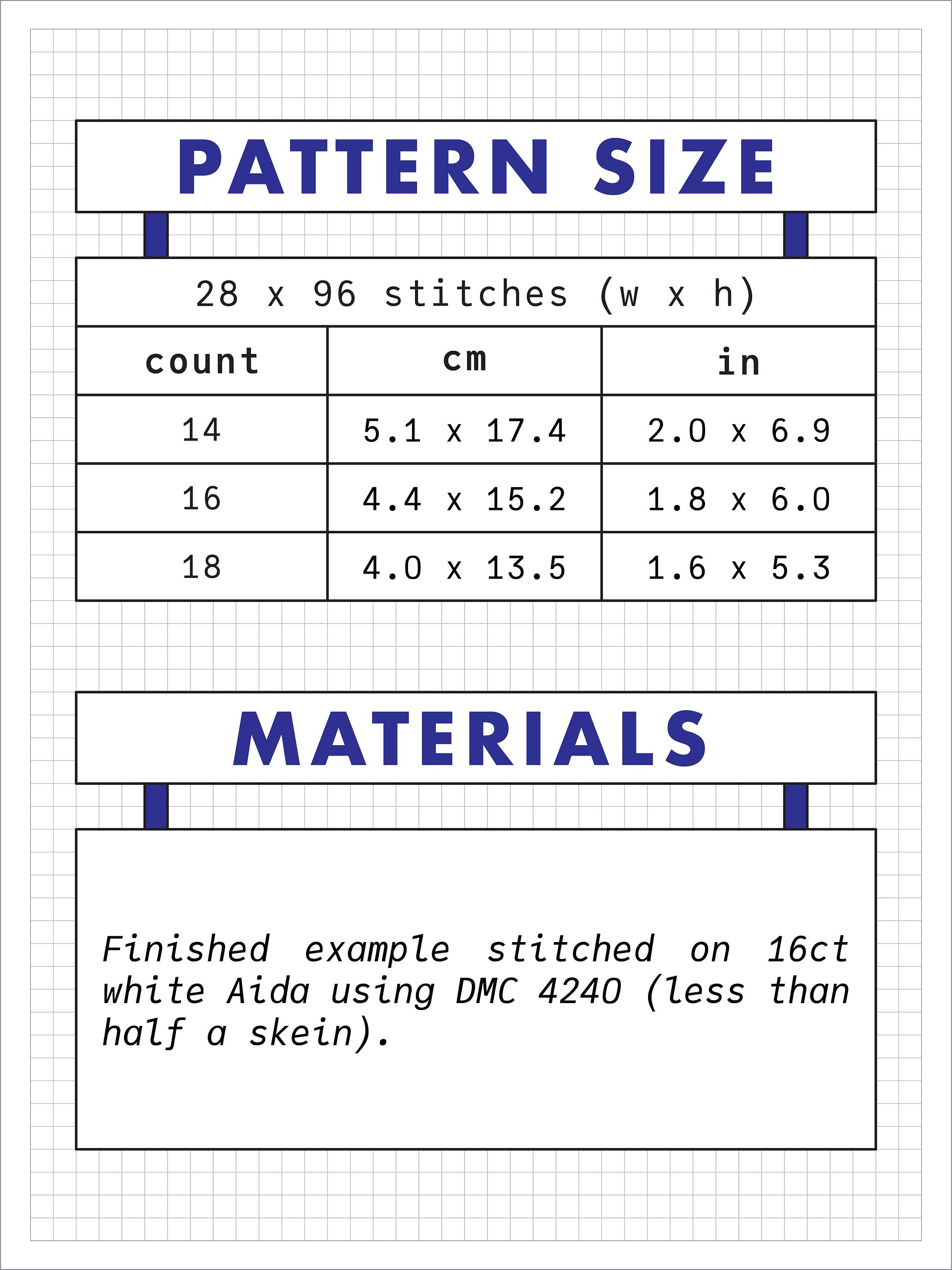 Ghostly Bookmark • Blackwork Cross Stitch Pattern • PDF Digital Download product image (3)