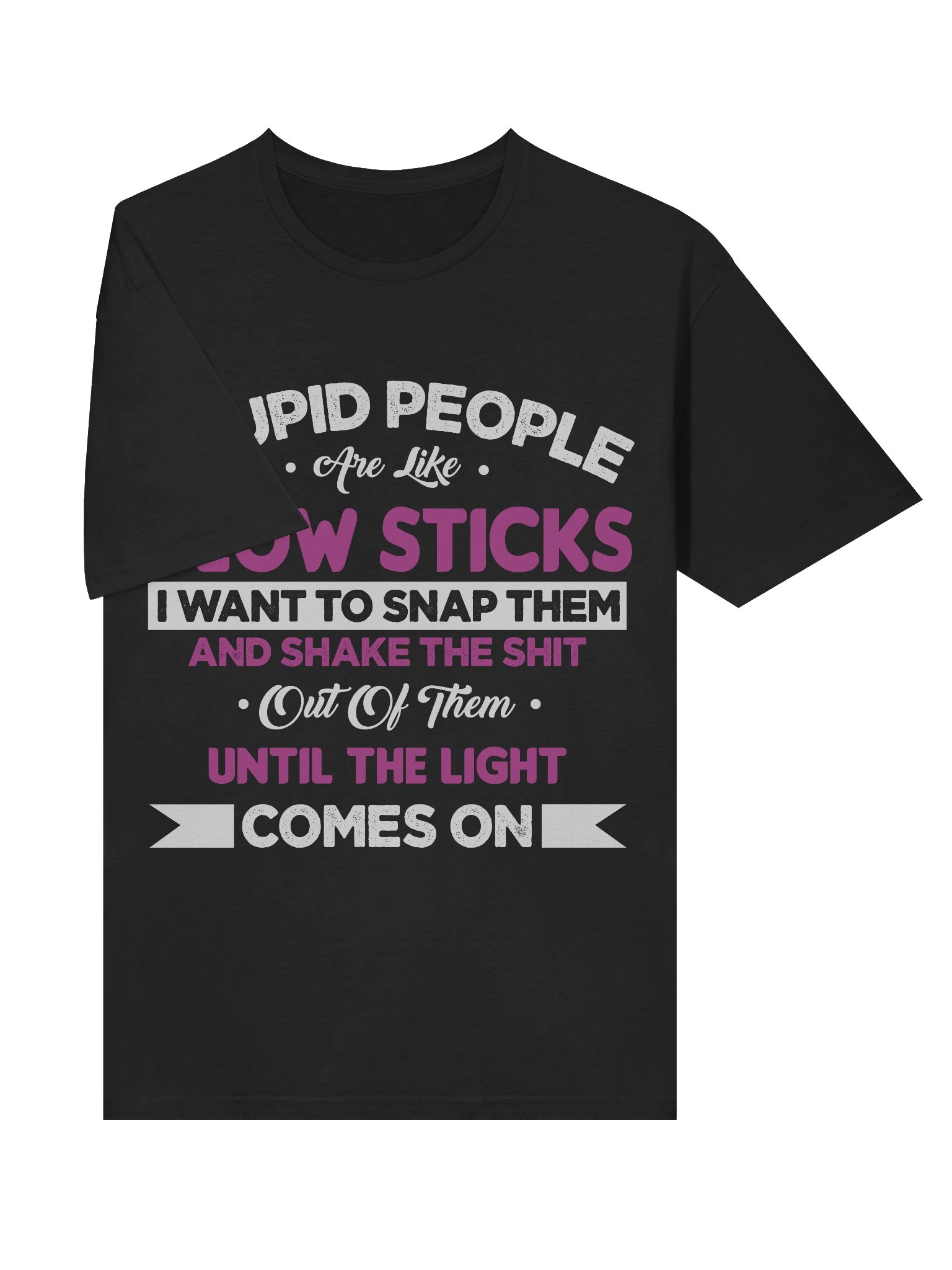 Meme – Stupid People – Glow Sticks – Gildan Softstyle T-Shirt product image (3)
