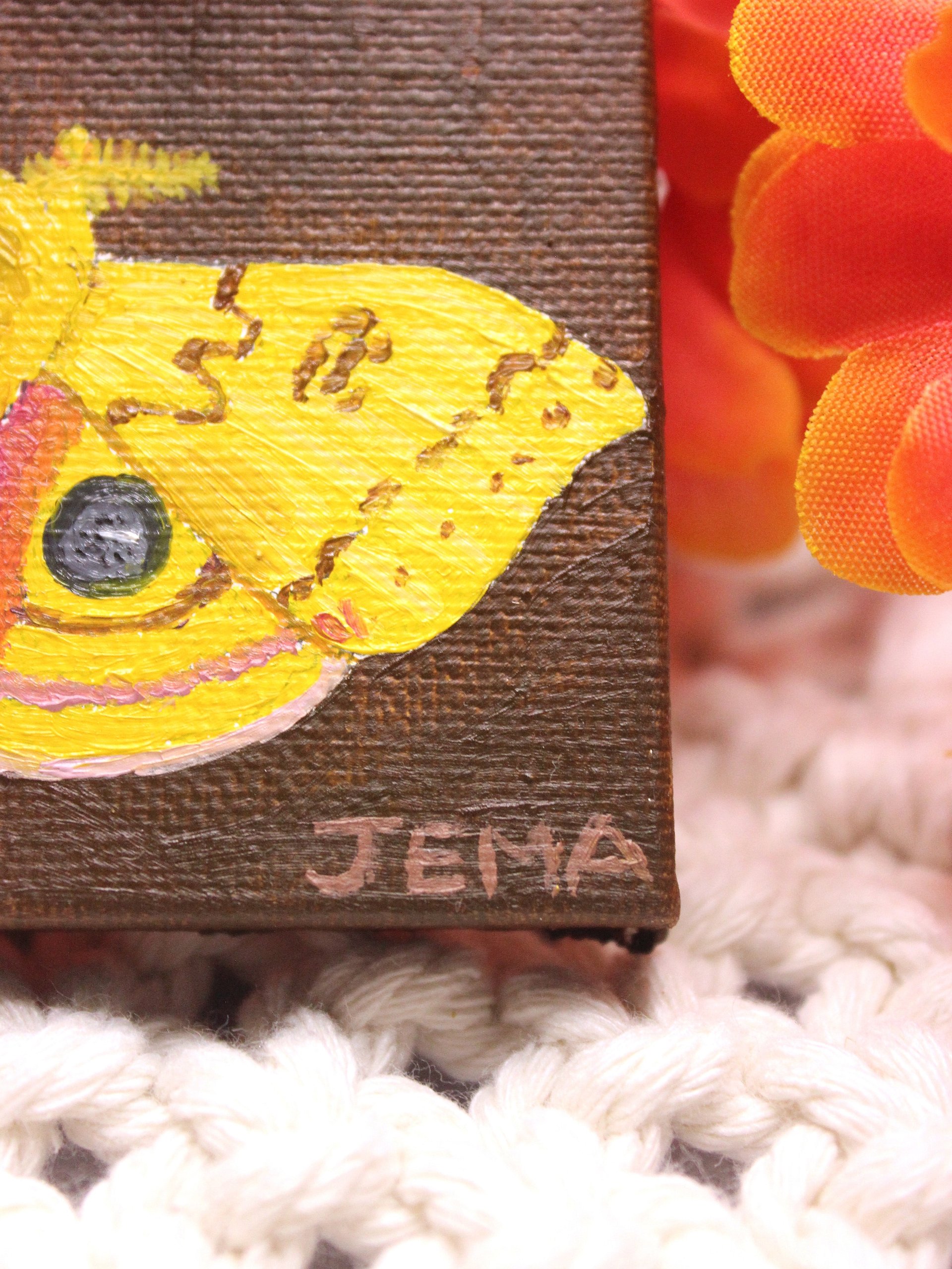 Io Moth Mini Oil Painting product image (2)