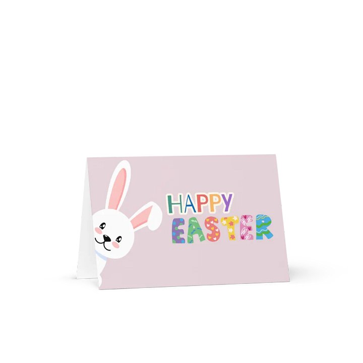Cute Bunny Happy Easter Greeting Card product image (2)