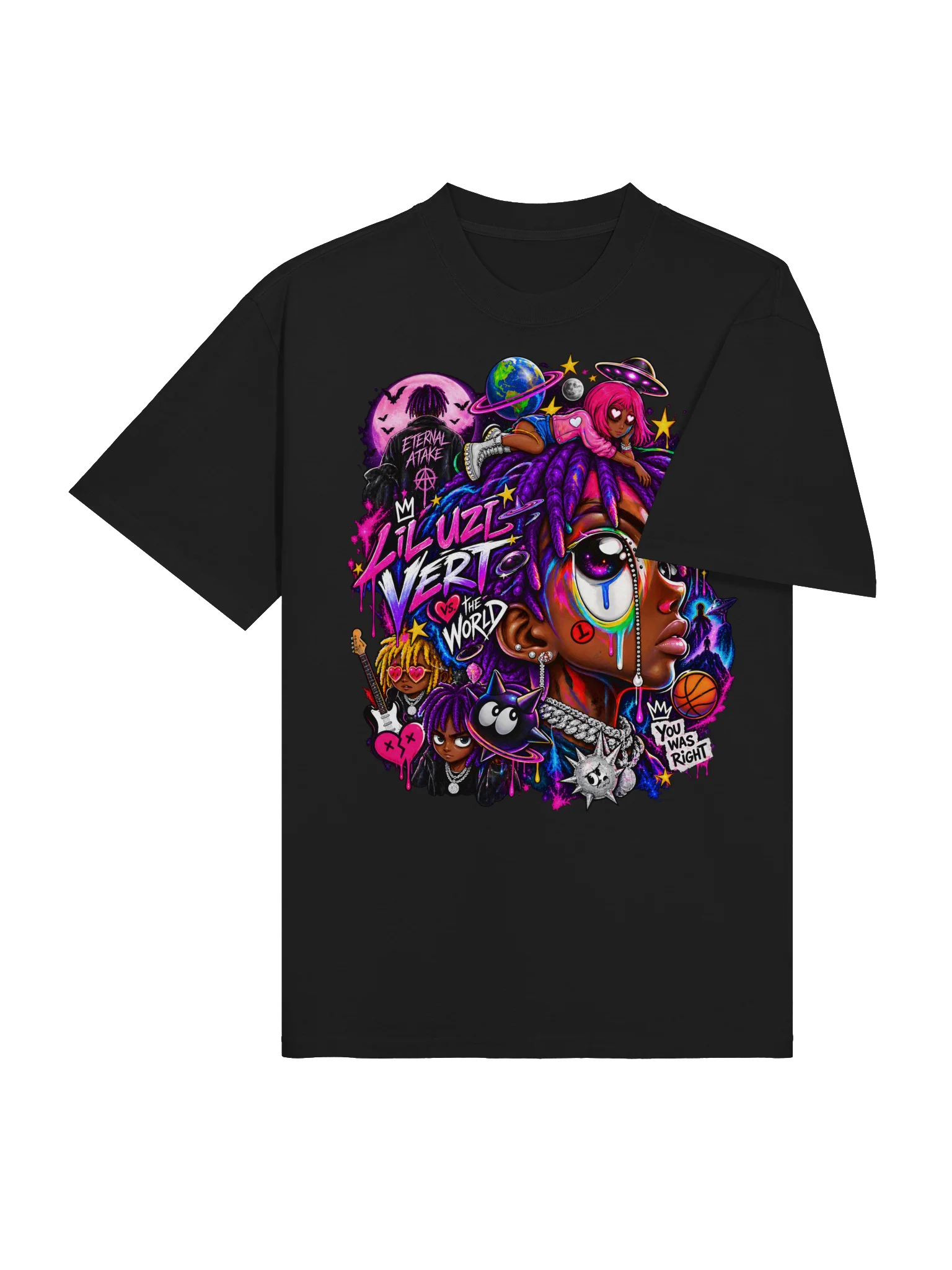 Lil Uzi Vert Neon Collage Oversized Tee product image (16)
