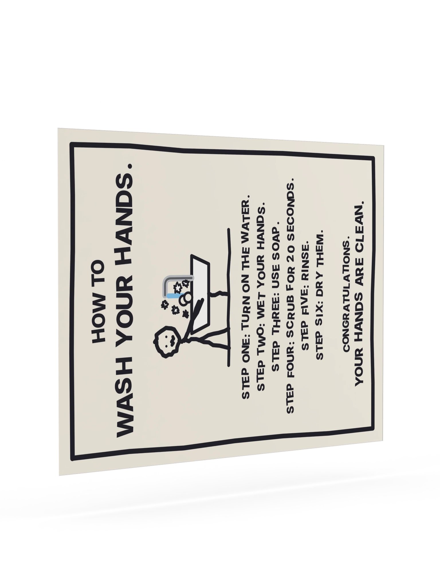How to Wash Your Hands (Bathroom Sign) product image (21)