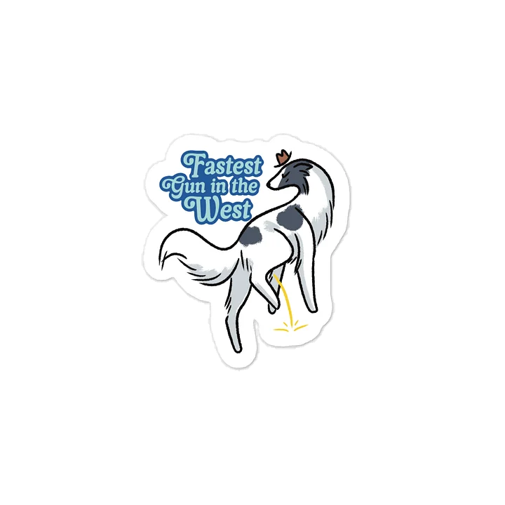 Fastest Gun in the West - Black and White - Kiss-Cut Vinyl Sticker product image (1)