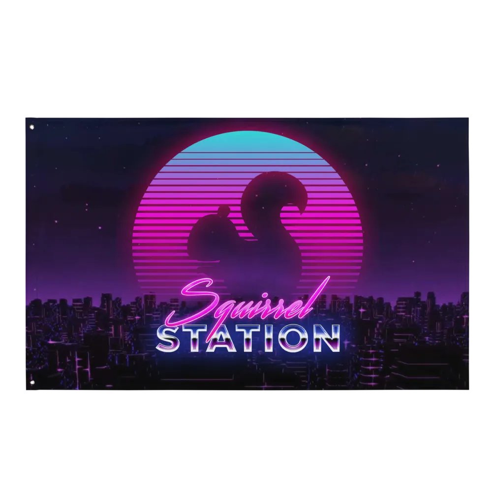 Squirrel Station Flag product image (1)