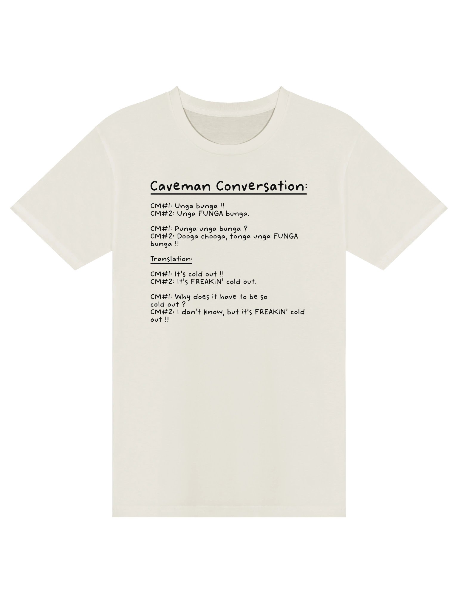 Caveman Conversation Unisex T-Shirt product image (1)