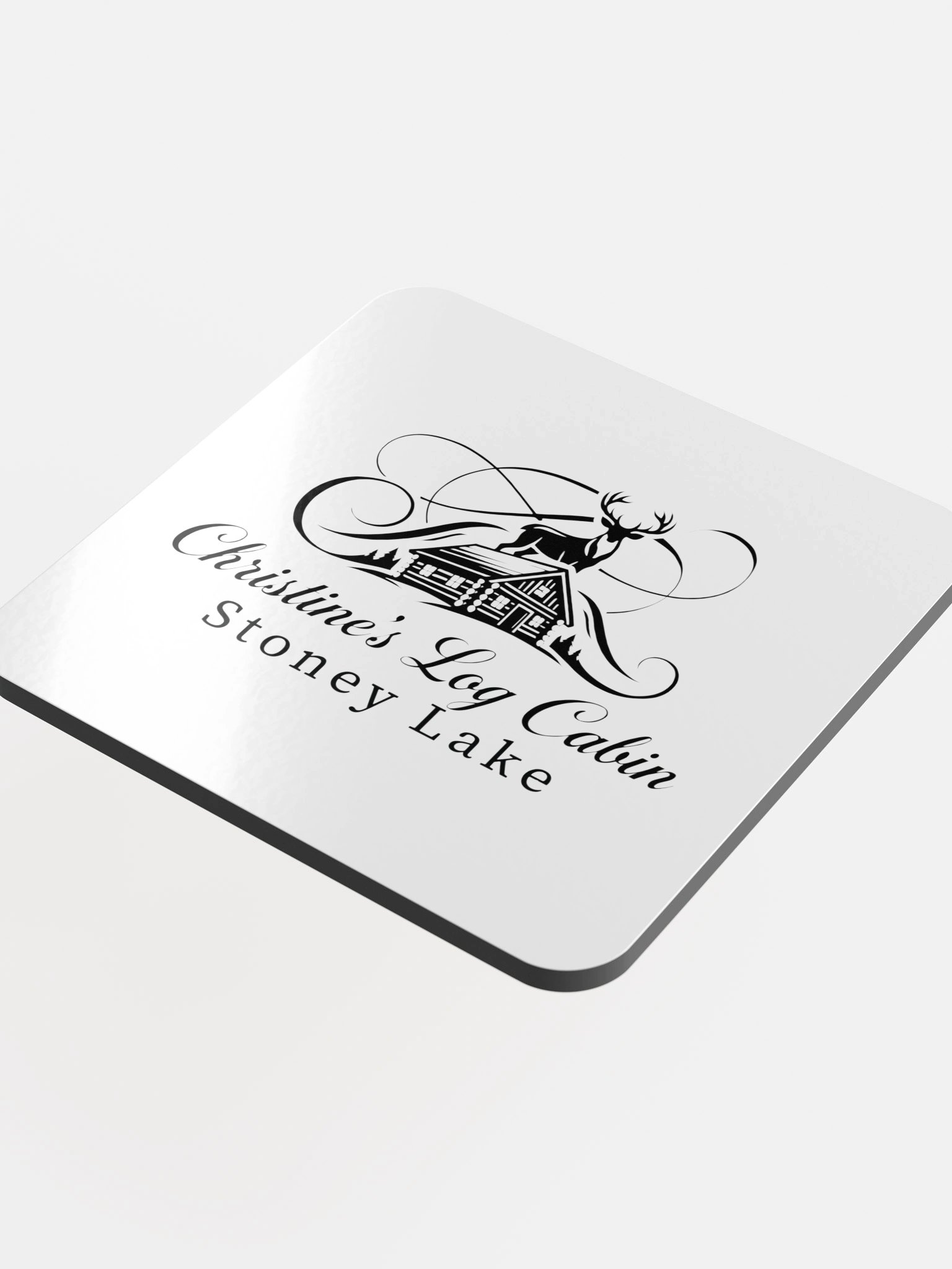 Christine's Log Cabin Rustic Drink Coaster product image (4)