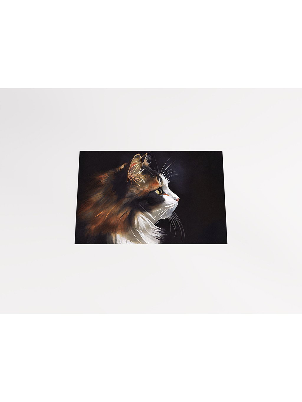 Sweet Kitty Profile - Calico Cat Studio Art Print product image (4)