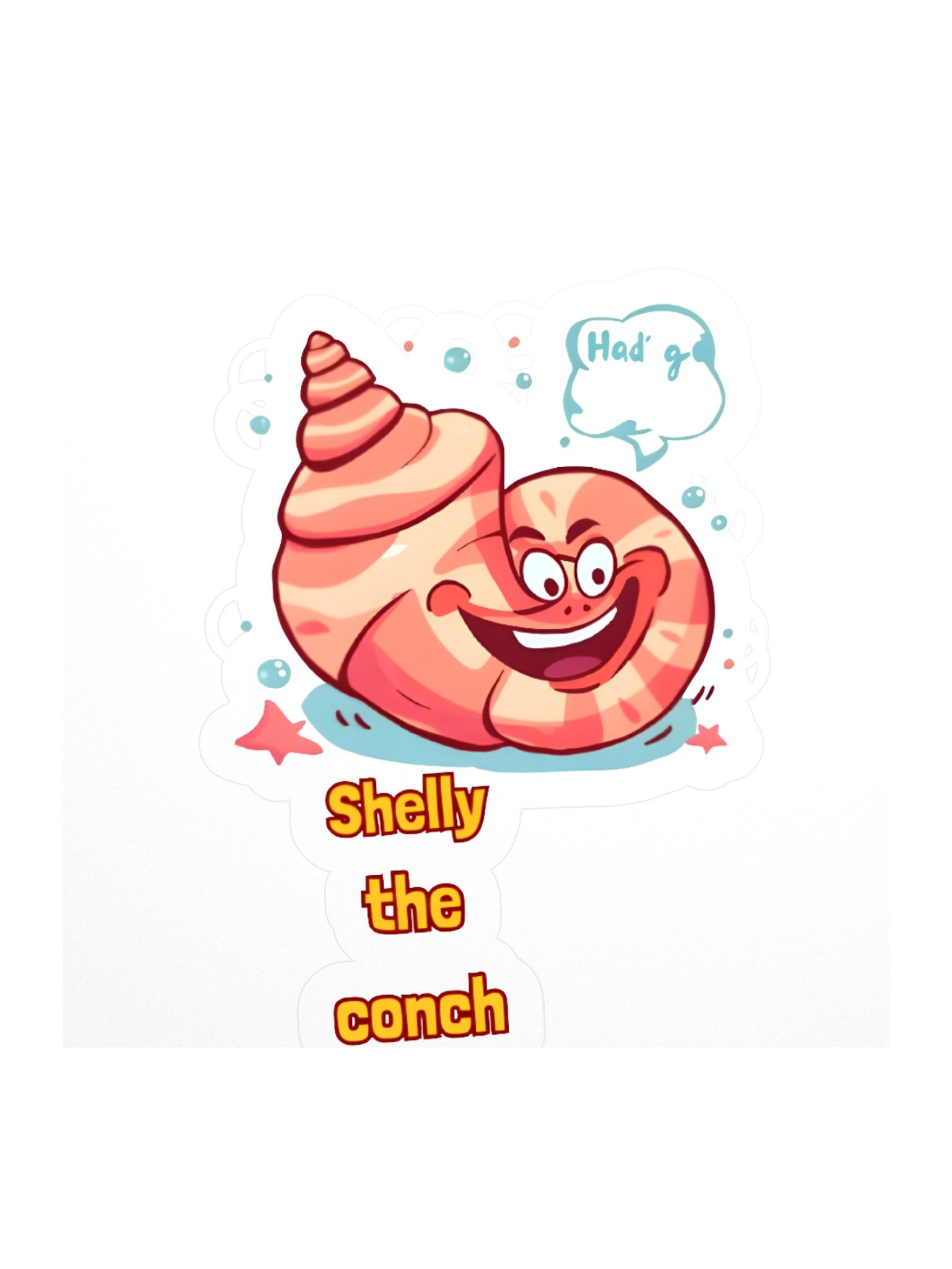 Shelly the Conch Kiss Cut Stickers product image (1)