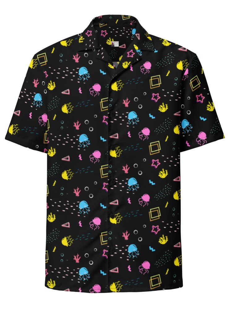 Shifty Seas dark pattern button down shirt product image (1)