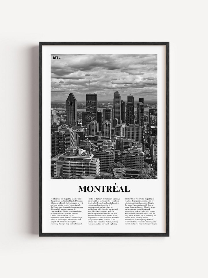 Montreal 01 Newspaper Poster | Framed product image (1)