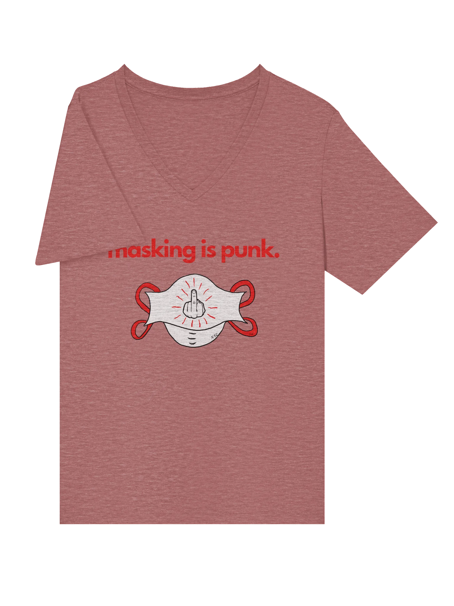 Masking Is Punk v-neck tee product image (5)