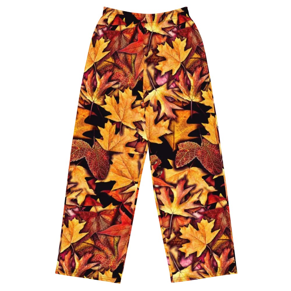 Fall Leaves Pattern Wideleg Pants product image (2)