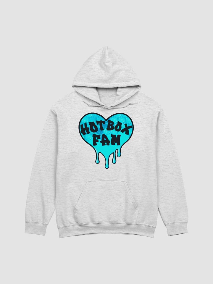 UNISEX HOT BOX FAM BRIGHT BLUE HONEY COMB LOGO HOODIE product image (6)
