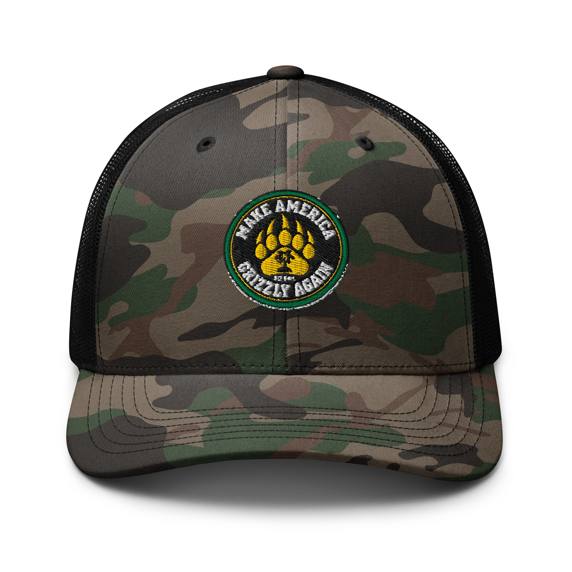 BEAR Film Cap - MAGA Cap - Grizzly Again Bear Paw Trucker Hat